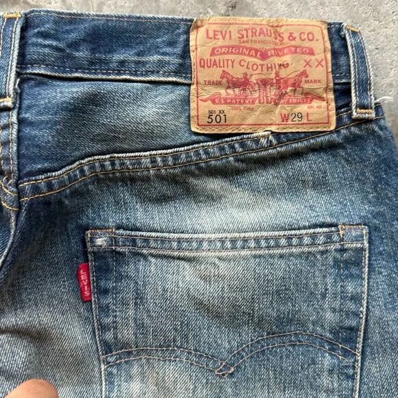 Levi's Premium LVC 501 XX Selvedge Denim Jeans BIG E Size 30X28 - Picture 7 of 9